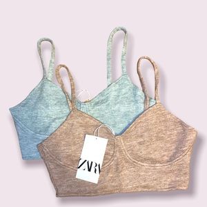 Zara cropped top/bralettes